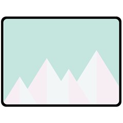 Montain Blue Snow Chevron Wave Pink Fleece Blanket (large) 