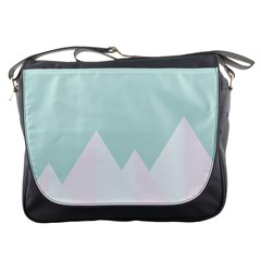 Montain Blue Snow Chevron Wave Pink Messenger Bags