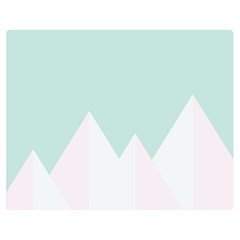 Montain Blue Snow Chevron Wave Pink Double Sided Flano Blanket (medium)  by Mariart