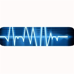Heart Monitoring Rate Line Waves Wave Chevron Blue Large Bar Mats
