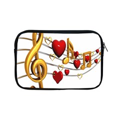 Music Notes Heart Beat Apple Ipad Mini Zipper Cases