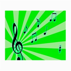 Music Notes Light Line Green Small Glasses Cloth