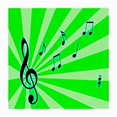 Music Notes Light Line Green Medium Glasses Cloth