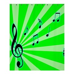 Music Notes Light Line Green Shower Curtain 60  X 72  (medium) 