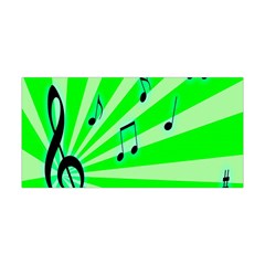 Music Notes Light Line Green Yoga Headband by Mariart