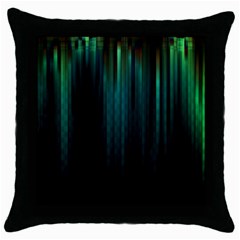 Lines Light Shadow Vertical Aurora Throw Pillow Case (black)