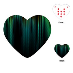 Lines Light Shadow Vertical Aurora Playing Cards (heart) 