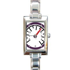 Maker Measurer Hours Time Speedometer Rectangle Italian Charm Watch