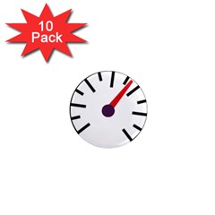 Maker Measurer Hours Time Speedometer 1  Mini Magnet (10 pack) 