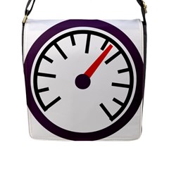 Maker Measurer Hours Time Speedometer Flap Messenger Bag (L) 