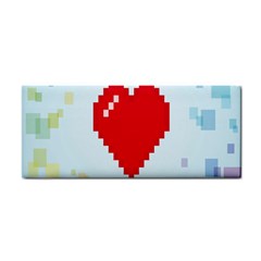 Red Heart Love Plaid Red Blue Cosmetic Storage Cases