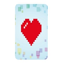 Red Heart Love Plaid Red Blue Memory Card Reader by Mariart