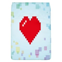 Red Heart Love Plaid Red Blue Flap Covers (s)  by Mariart