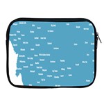 Peta Anggota City Blue Eropa Apple iPad 2/3/4 Zipper Cases Front