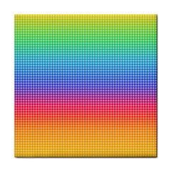 Plaid Rainbow Retina Green Purple Red Yellow Tile Coasters
