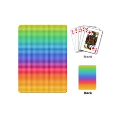 Plaid Rainbow Retina Green Purple Red Yellow Playing Cards (mini)  by Mariart