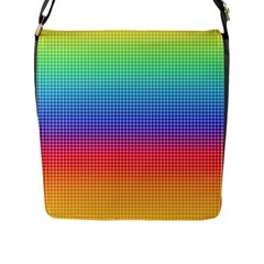 Plaid Rainbow Retina Green Purple Red Yellow Flap Messenger Bag (l)  by Mariart