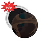 Tree Jungle Brown Green 2.25  Magnets (10 pack)  Front