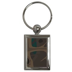 Tree Jungle Brown Green Key Chains (rectangle) 