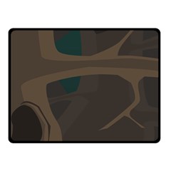 Tree Jungle Brown Green Double Sided Fleece Blanket (small) 