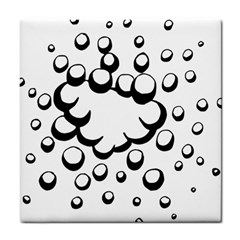 Splash Bubble Black White Polka Circle Tile Coasters by Mariart