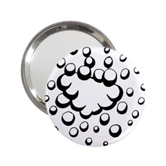 Splash Bubble Black White Polka Circle 2 25  Handbag Mirrors by Mariart