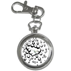 Splash Bubble Black White Polka Circle Key Chain Watches