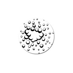 Splash Bubble Black White Polka Circle Golf Ball Marker (4 Pack) by Mariart