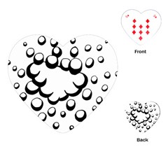 Splash Bubble Black White Polka Circle Playing Cards (heart)  by Mariart