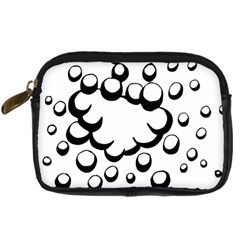 Splash Bubble Black White Polka Circle Digital Camera Cases by Mariart