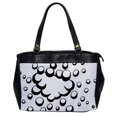 Splash Bubble Black White Polka Circle Office Handbags