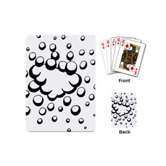 Splash Bubble Black White Polka Circle Playing Cards (mini) 