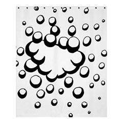 Splash Bubble Black White Polka Circle Shower Curtain 60  X 72  (medium)  by Mariart