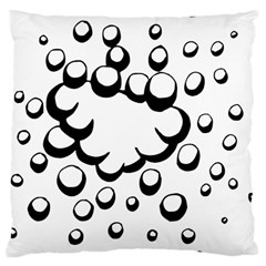 Splash Bubble Black White Polka Circle Large Cushion Case (two Sides)