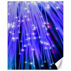 Neon Light Line Vertical Blue Canvas 11  X 14  
