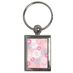 Scrapbook Paper Iridoby Flower Floral Sunflower Rose Key Chains (rectangle) 