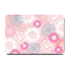 Scrapbook Paper Iridoby Flower Floral Sunflower Rose Small Doormat  by Mariart