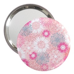 Scrapbook Paper Iridoby Flower Floral Sunflower Rose 3  Handbag Mirrors by Mariart