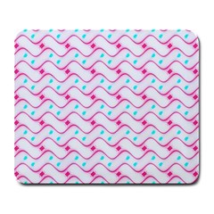 Squiggle Red Blue Milk Glass Waves Chevron Wave Pink Large Mousepads by Mariart