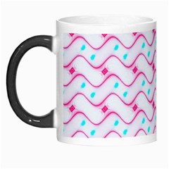 Squiggle Red Blue Milk Glass Waves Chevron Wave Pink Morph Mugs