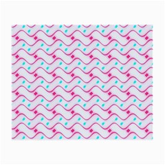 Squiggle Red Blue Milk Glass Waves Chevron Wave Pink Small Glasses Cloth by Mariart