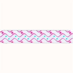 Squiggle Red Blue Milk Glass Waves Chevron Wave Pink Small Bar Mats by Mariart