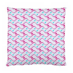 Squiggle Red Blue Milk Glass Waves Chevron Wave Pink Standard Cushion Case (two Sides)