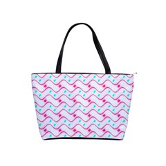 Squiggle Red Blue Milk Glass Waves Chevron Wave Pink Shoulder Handbags by Mariart