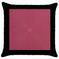 Stop Already Hipnotic Red Circle Throw Pillow Case (black) by Mariart