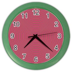 Stop Already Hipnotic Red Circle Color Wall Clocks