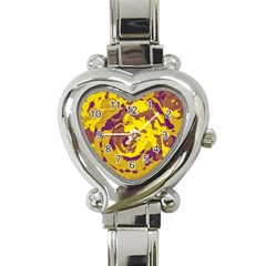 Abstract Art Heart Italian Charm Watch by ValentinaDesign