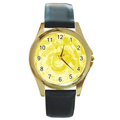 Abstract art Round Gold Metal Watch