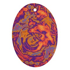 Abstract Art Oval Ornament (two Sides) by ValentinaDesign