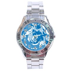 Abstract Art Stainless Steel Analogue Watch